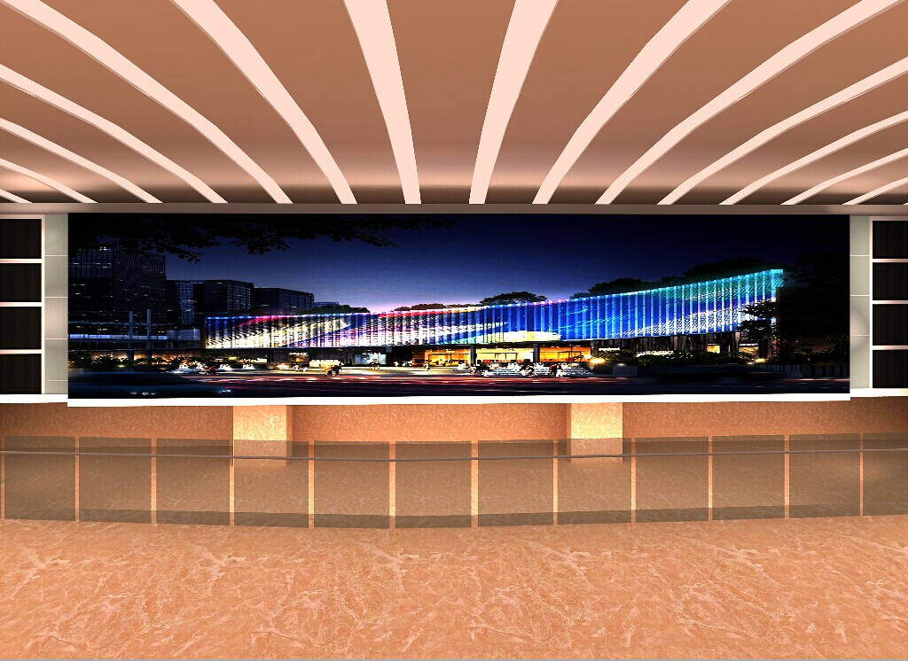 深圳皇廷广场墙面投影