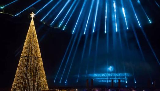 深坑的水幕投影秀“回响”