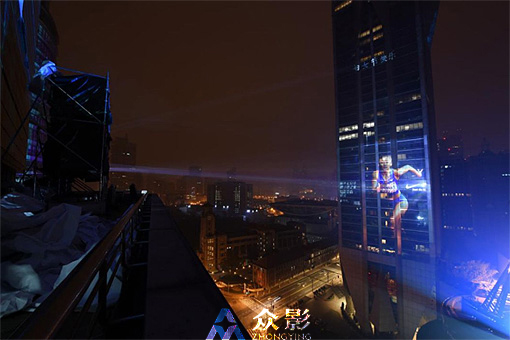 户外品牌logo投影